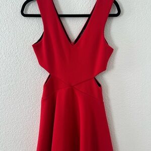 Topshop Cutout Red Dress